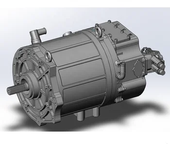 额定60kw 峰值功率 120kw 350vdc 2 合 1 水冷永磁同步电机电机电动