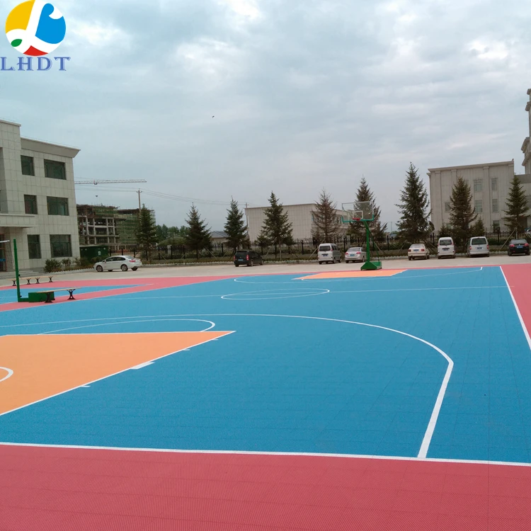 

Promotional Best price top quality PP interlocking indoor/outdoor synthetic Basketball court flooring