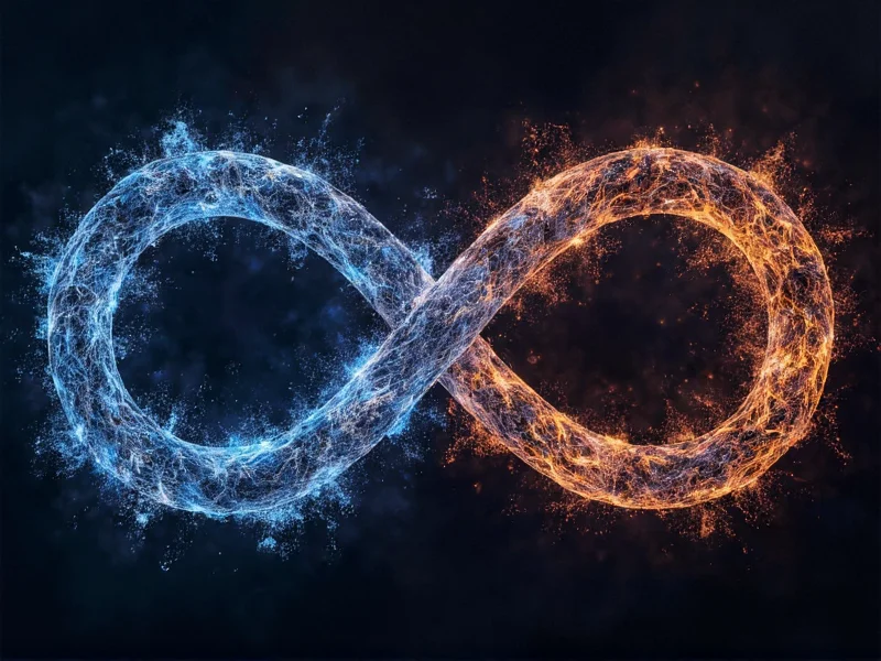 Void element combining with itself to create infinity symbol