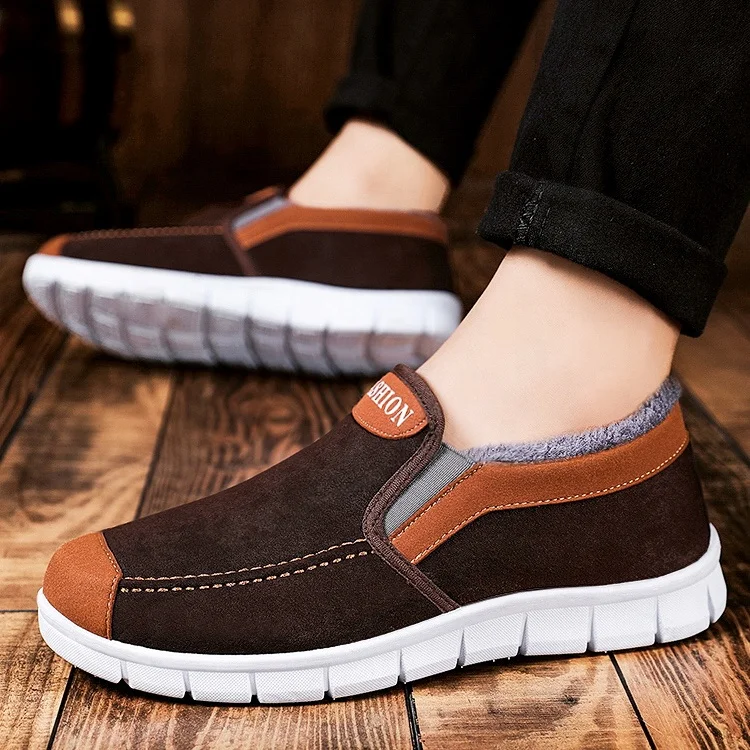 

Men's comfortable winter boat shoes flats loafers footwear platform sneakers gym shoes men, Blue / black/brown