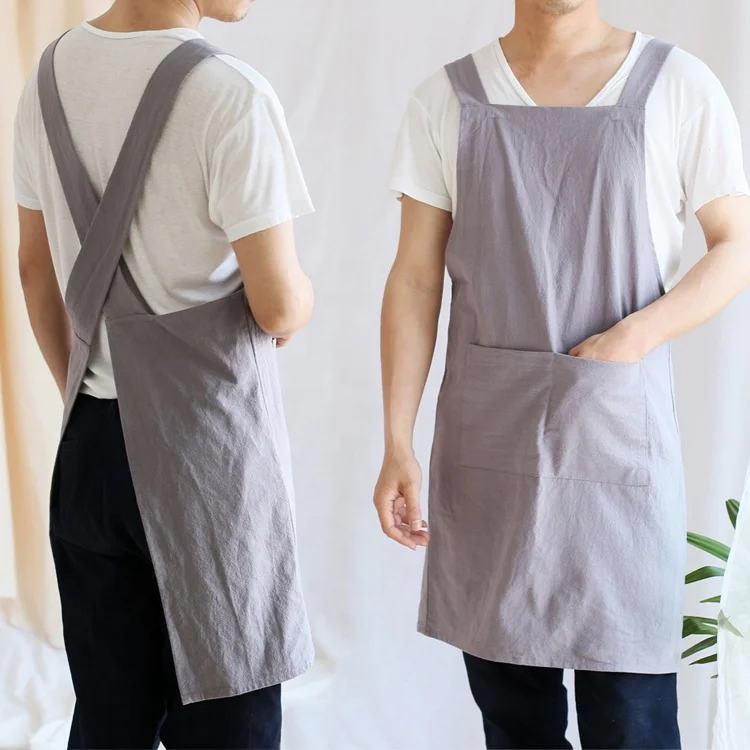 Fashionable Linen Florist Flower Japan Crossback Cross Back Chef Japanese Style Floral Apron