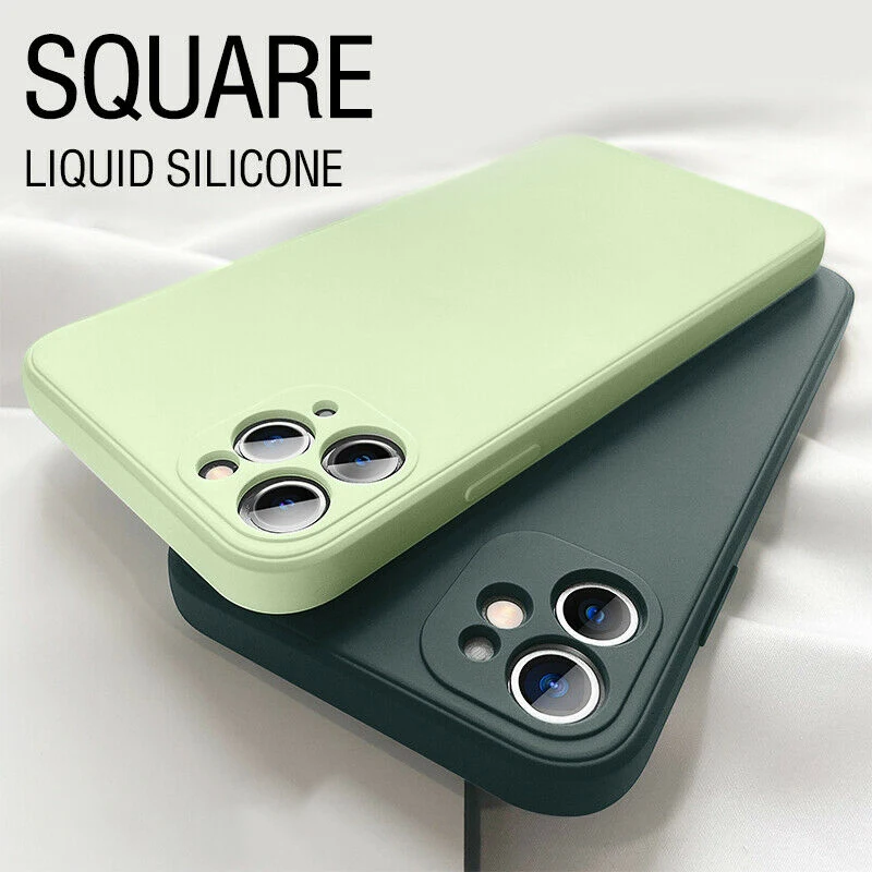 

Candy Solid Color square Silicone Soft Phone Case for Huawei P20 P30 P40 Nova 5T 5i 6 7 8 SE Mate 40 Honor 20 30 Pro back Cover, Multi colors