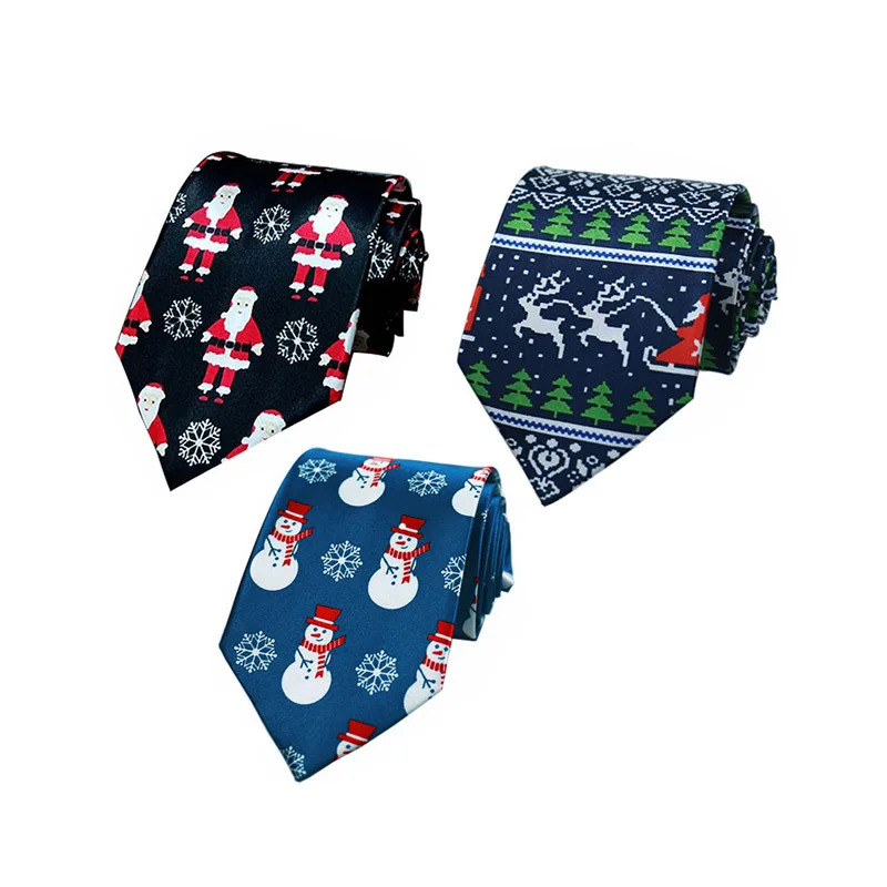 

Christmas Neck Ties For Men Women Santa Claus Snowman Tree Necktie Festival Holiday Gifts For Men Gravatas Xmas Bowtie Wholesale