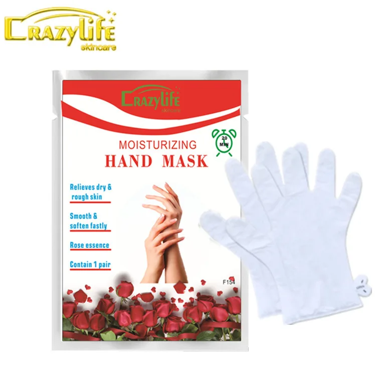 

Rose Niacinamide Hydrating Hand Mask One Pair Customized Private Logo Nourishing Reduce Red Cracked Hand Skin for All Skin Types