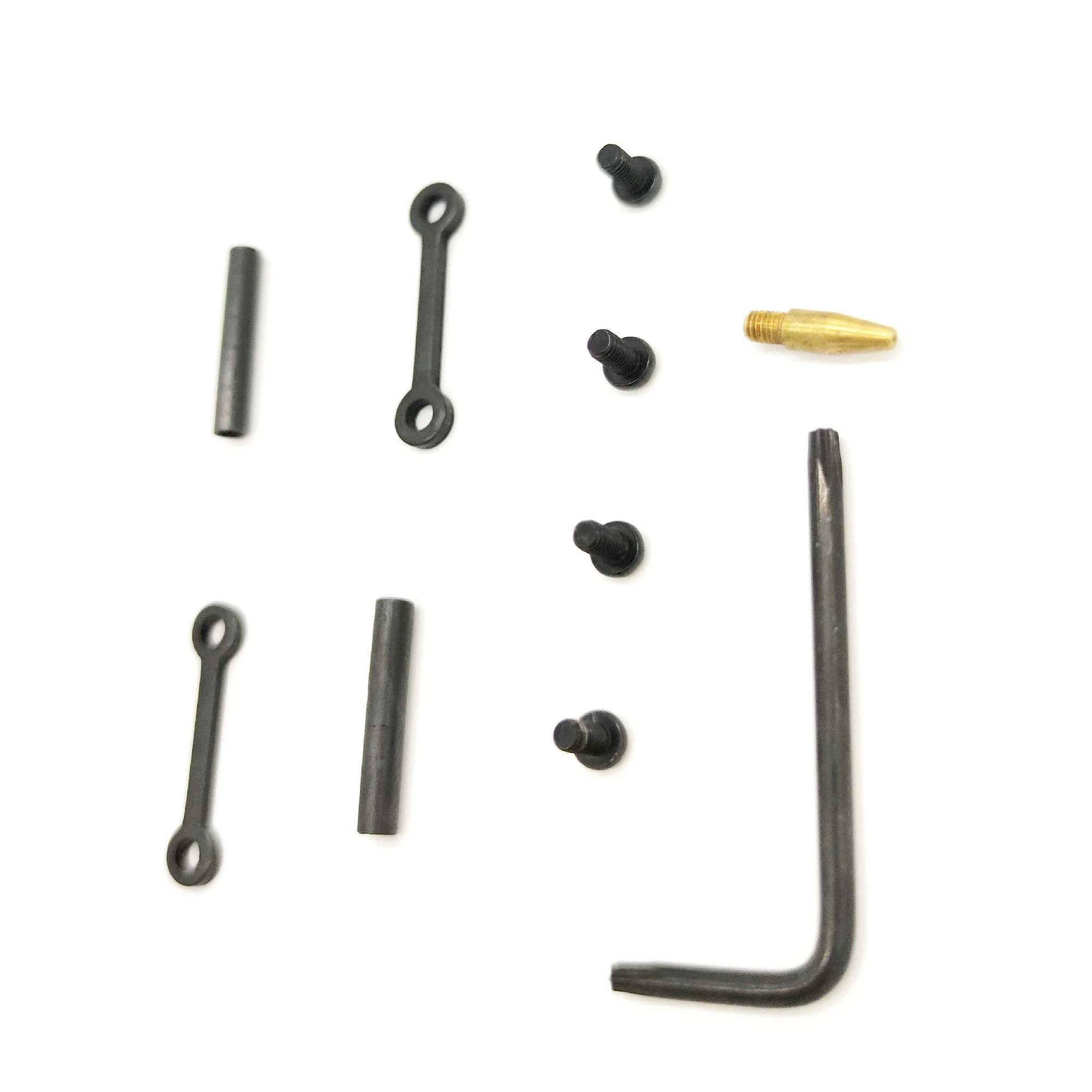 

.154 Tactical strong Steel .223 .308 Anti Walk Rotation Pins with coppe pin Side Plates Hammer T rigger kit for AR15 gun lock, Black