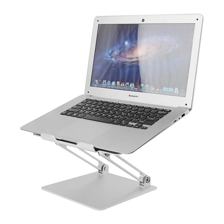 

Great Roc OEM&ODM Metal Ergonomic Flexible Folding Height Adjustable Portable Folding Laptop Desk Laptop Stand Aluminum Silicon, Silver, grey