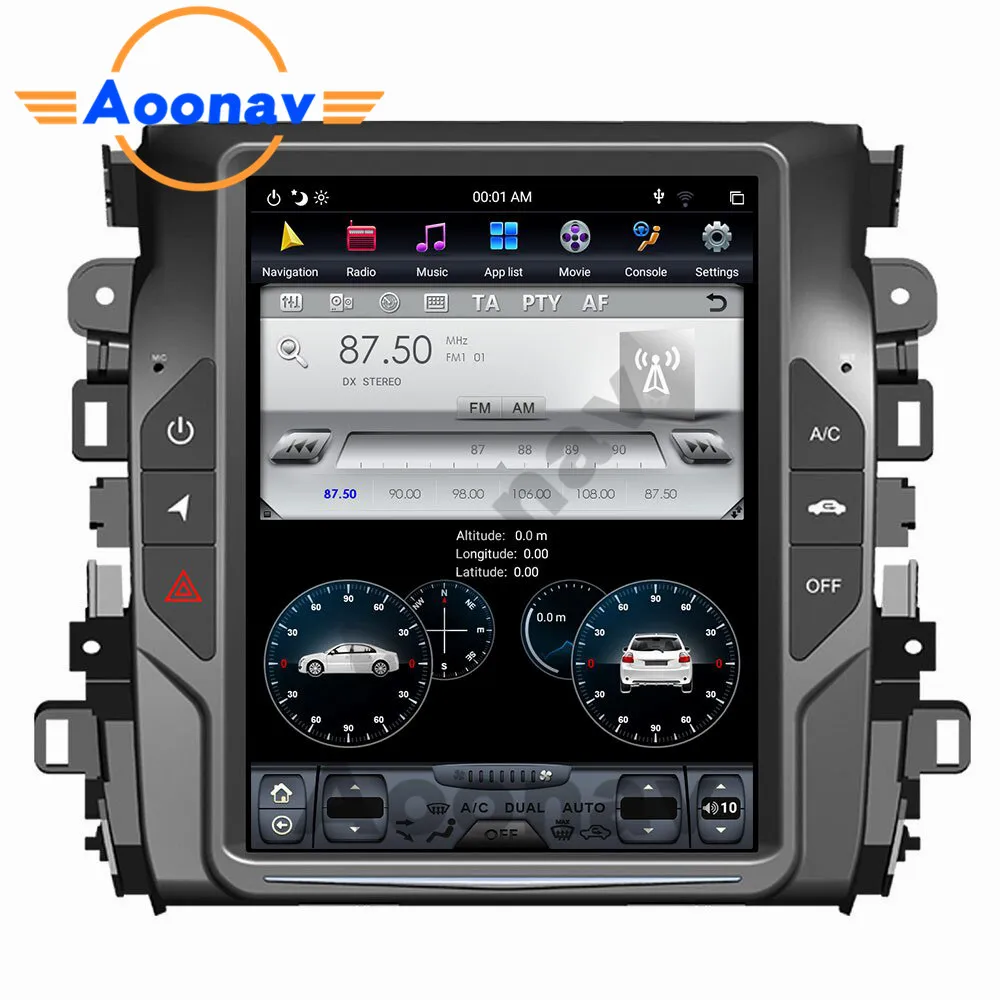 

Vertical Screen Android 9.0 Car No DVD Player GPS Navigation For HONDA AVANCIER 2017+ head unit multimedia radio tape recorder, Black