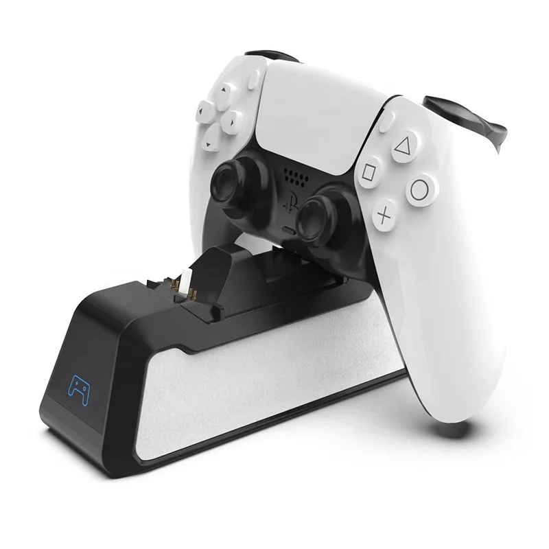 

Controller Dual Port Charging Dock Stand For Sony PS5 Playstation 5 Gamepad Game Joystick Charger Dock, White