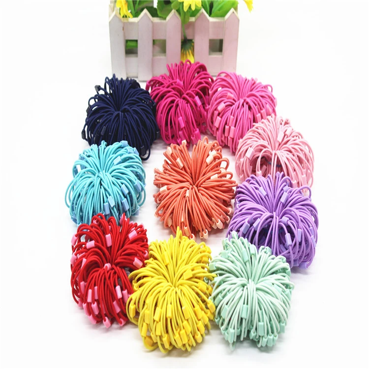 

100Pcs/Set Elastic Hair Band Rope Fashion Elastic Women Candy Color Hair Tie Ponytail Holders Hair Accessories