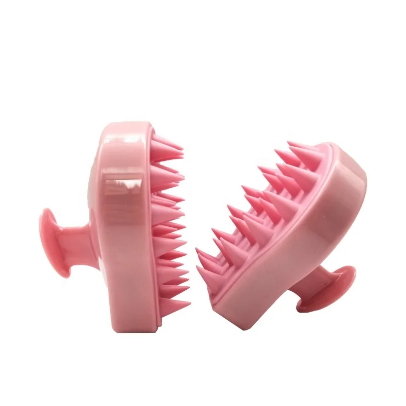 

Portable Handheld Silicone Scalp Massager Brush Hair Shampoo Brush Head Scrubber, Customized