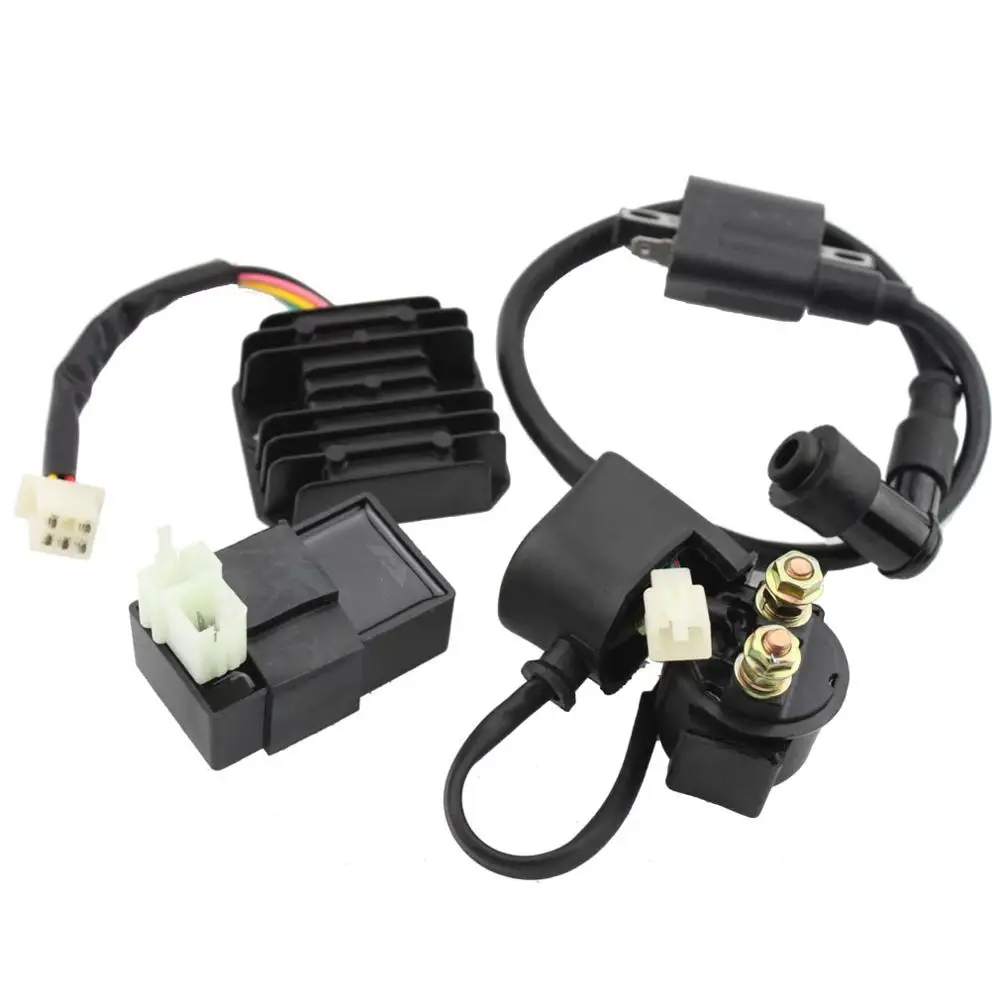 

GOOFIT Ignition Coil CDI Voltage Regulator Rectifier Relay Kit Replacement For CG150cc 200cc 250cc Vertical Engine Chinese ATV