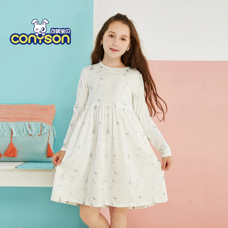

Wholesale Long Sleeve Cotton Kids Custom Sets Pajamas Girls' Sleepwear Girls Nightgown