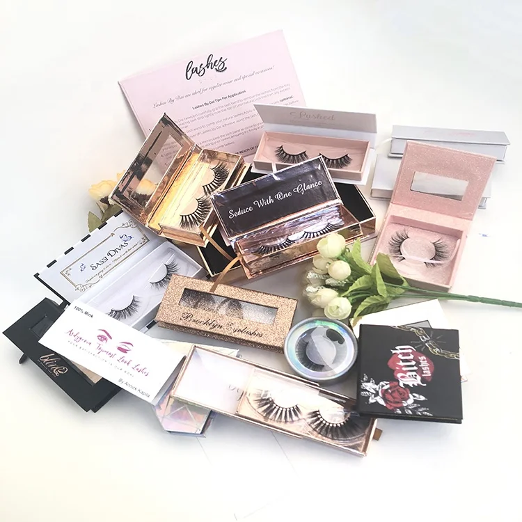 

Custom eyelash packaging mink eyelash wholesale, Nature black