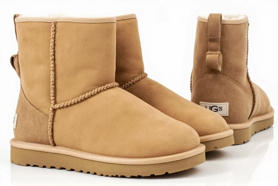 Step-by-step visual guide showing proper cleaning technique for mustard seed ugg boots using recommended products