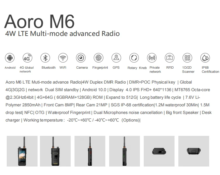 Aoro Hp Transceiver Cb Radio Lte Two Way Radio Long Range Walkie Talkie
