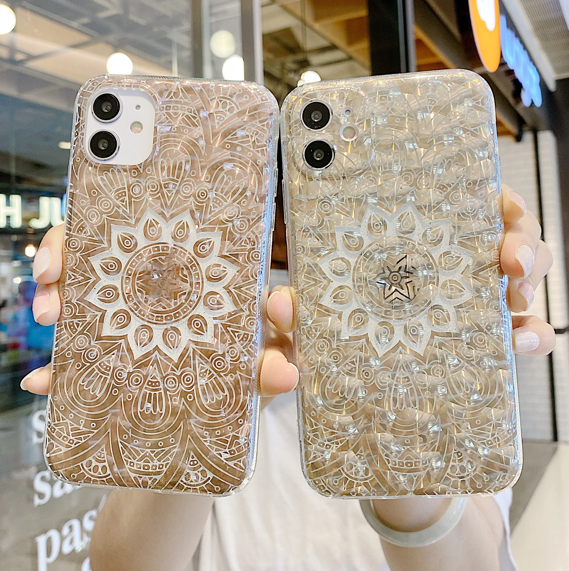 

For iPhone 11 12 Pro MAX Fashion Girl Women Marble Flower Mobile Phone Case