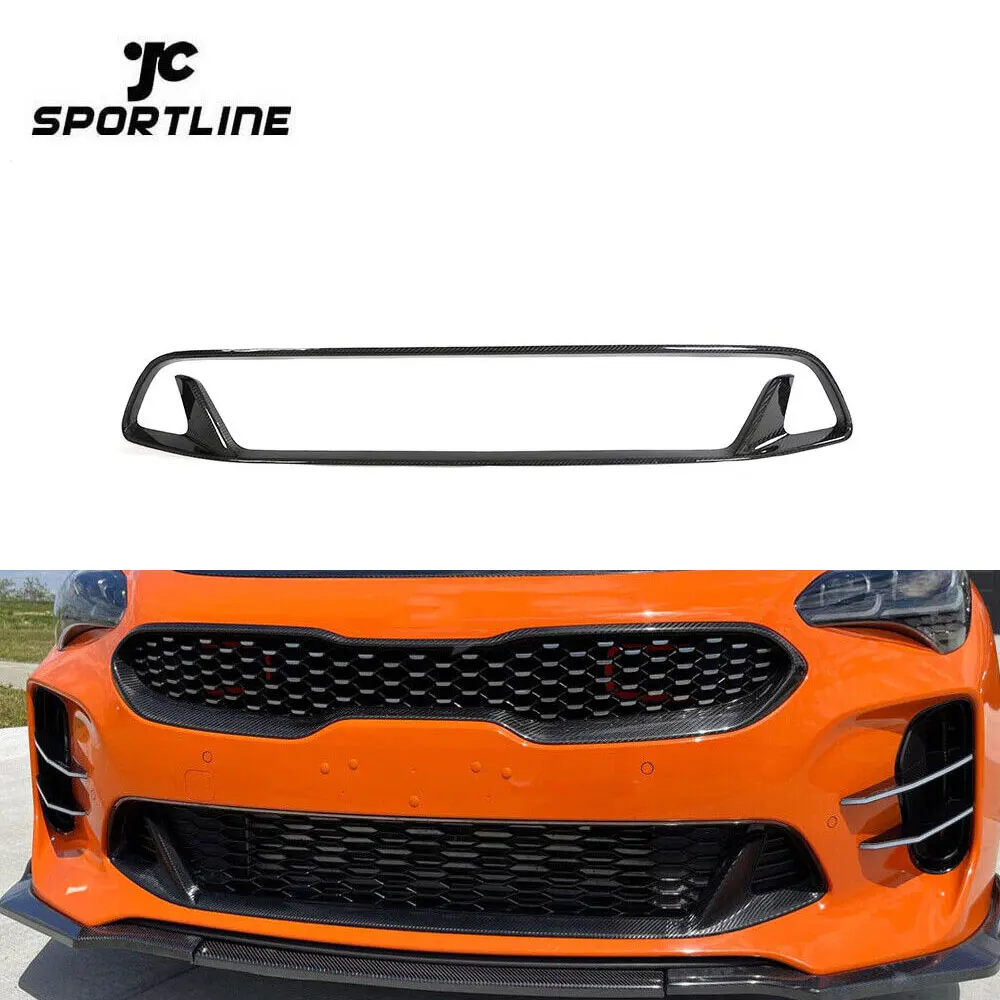 

Real Carbon Fiber Front Bumper Vents Lower Grill Cover for KIA Stinger Grille 2018 - 2023