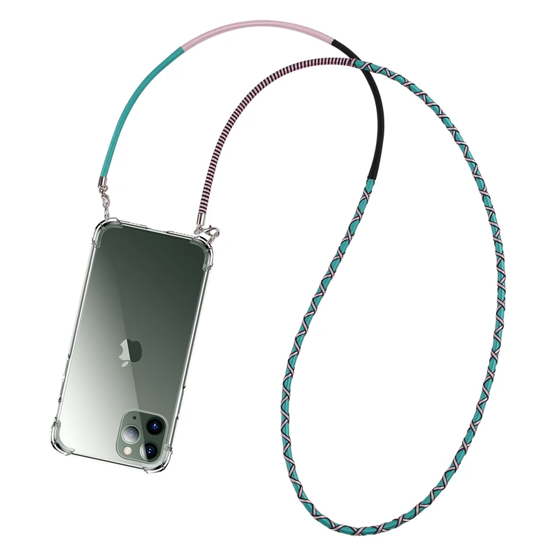 

2022 new arrivals cellphone mobile phone case with lanyard string Hanger strap rope thread wrapped for iphone 12