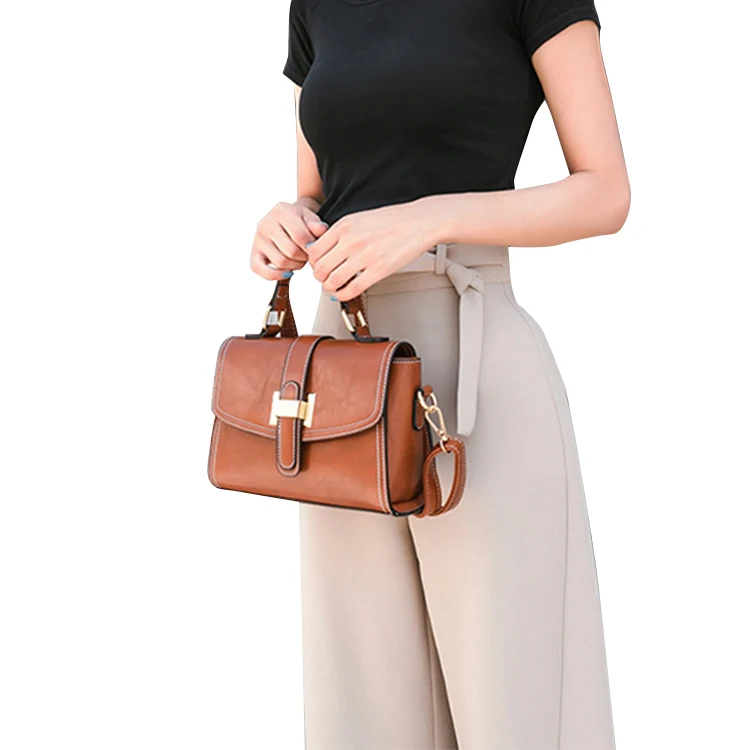 

EG131 New arrive classical design pu leather tote bag korean women handbags