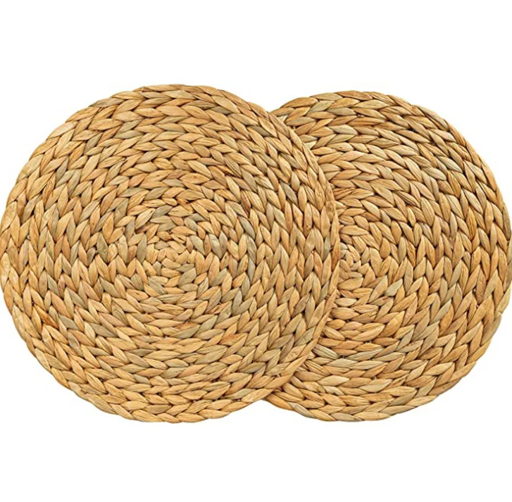 

Handmade straw water hyacinth placemats for dining table, Picture shown