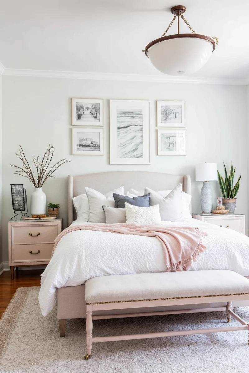 Kids' bedroom with under-bed storage and labeled shelves