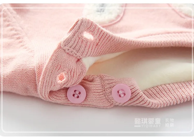 
cartoon patchwork thickening knit baby sweaters winter baby clothes kids pullovers 