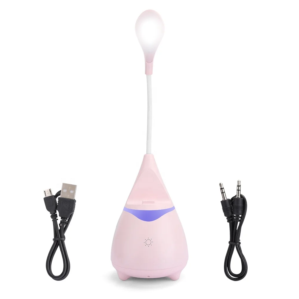 

New style EZ02 Portable Desk Table stand Night Light Music Player Lamp Eye Caring Touch Control BT Speaker with phone holder
