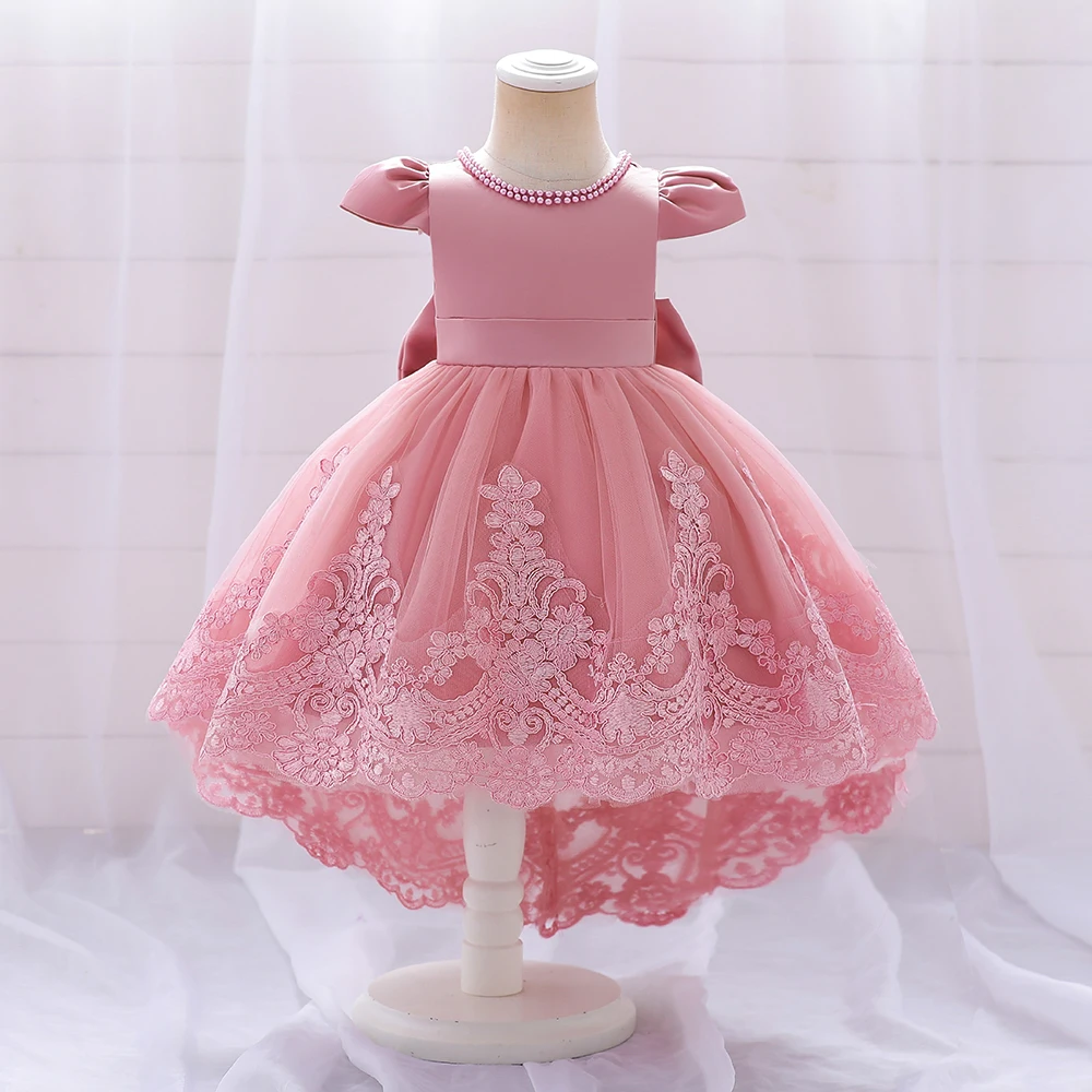 

MQATZ hot selling 1 year baby girl party dresses princess birthday for kids tailing cotton pearl beaded frocks T2101xz