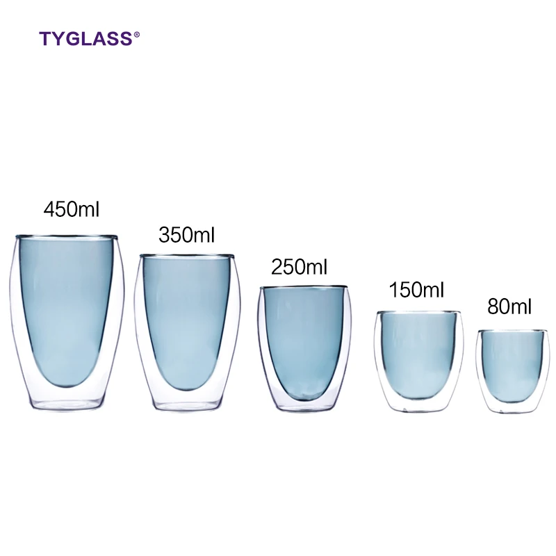 

Durable Using cup glass small reusable fashion espresso borosilicate double wall glass coffee cup 80ml