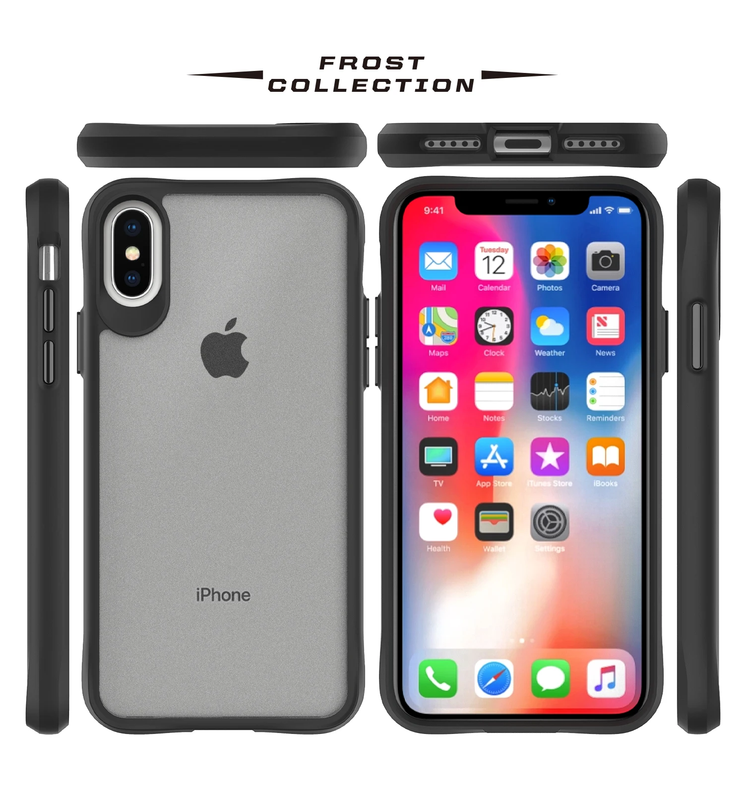 

Amazon high quality anti shockproof transparent pc tpu phone case for iphone x/xs