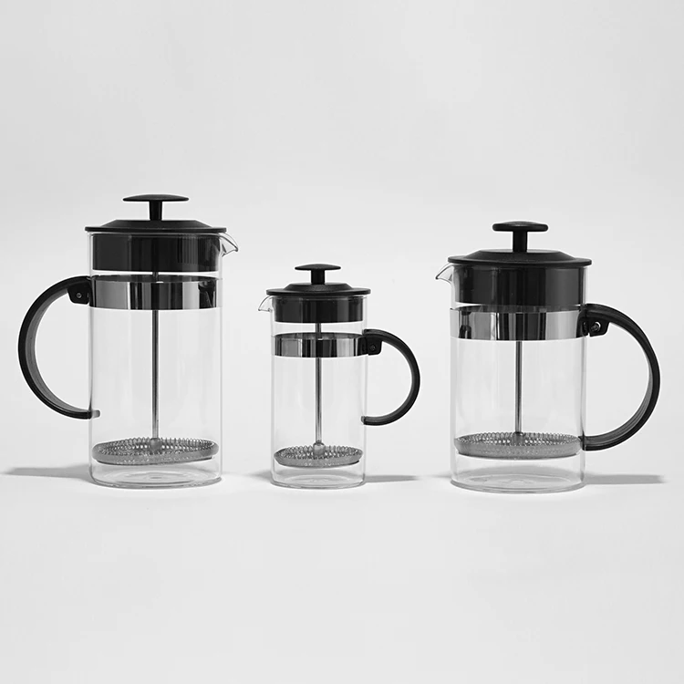 

1000ml Black Amazon PP Plastic Accessories 304 Stainless Steel Coffee Maker Plunger Parts French Press Pot