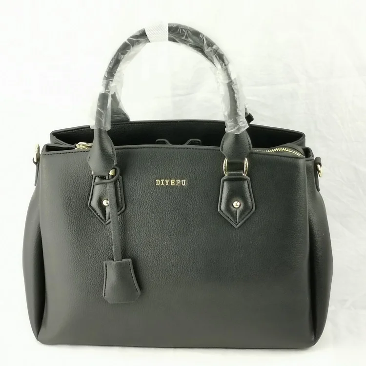 

FEON Trendy Handbags PU Leather Tote Crossbody Bag, Black