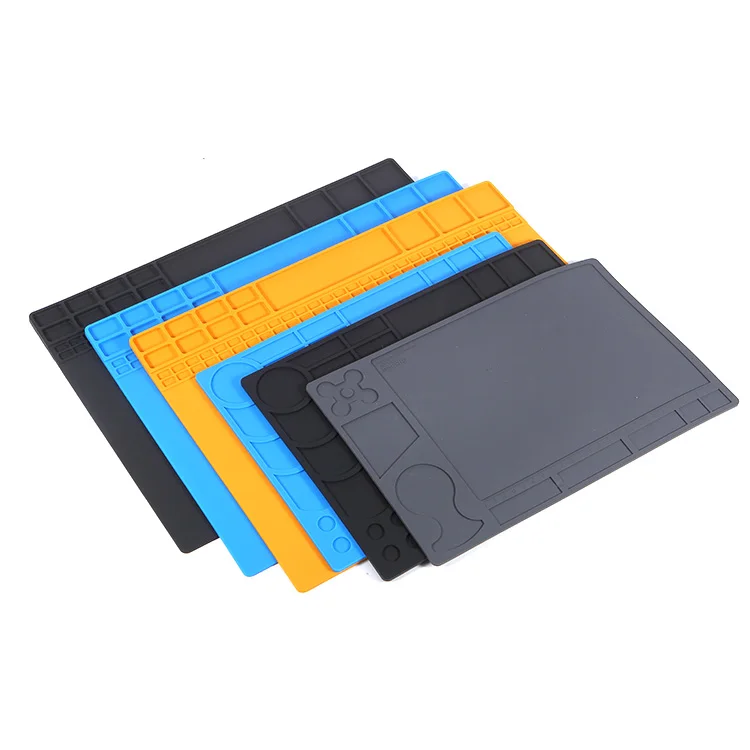 

New Repair Station Heat Insulation Silicone Pad Heat Soldering Maintenance Platform Desk Mat