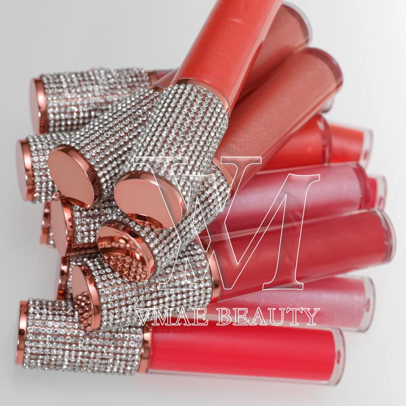 

VMAE Hot Selling Custom Logo Lipgloss Cheap Price Diamond Tube Lip Gloss Vendor Vegan Glitter Lipstick