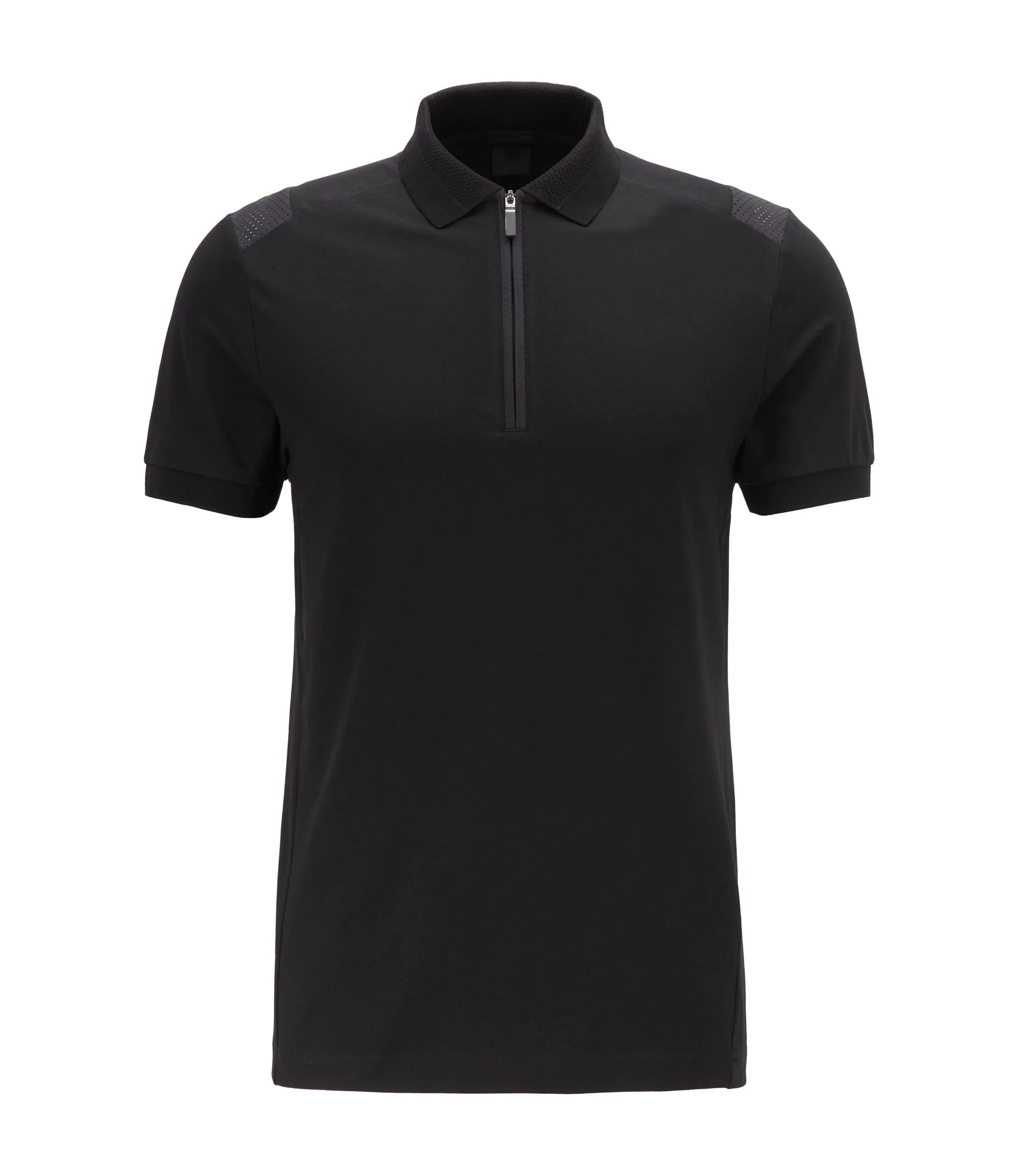 High Quality Dry Fit Golf Tee Shirts Mesh Air Vent Slimfit Polyester 1/2 Halfzip Golf Polo T