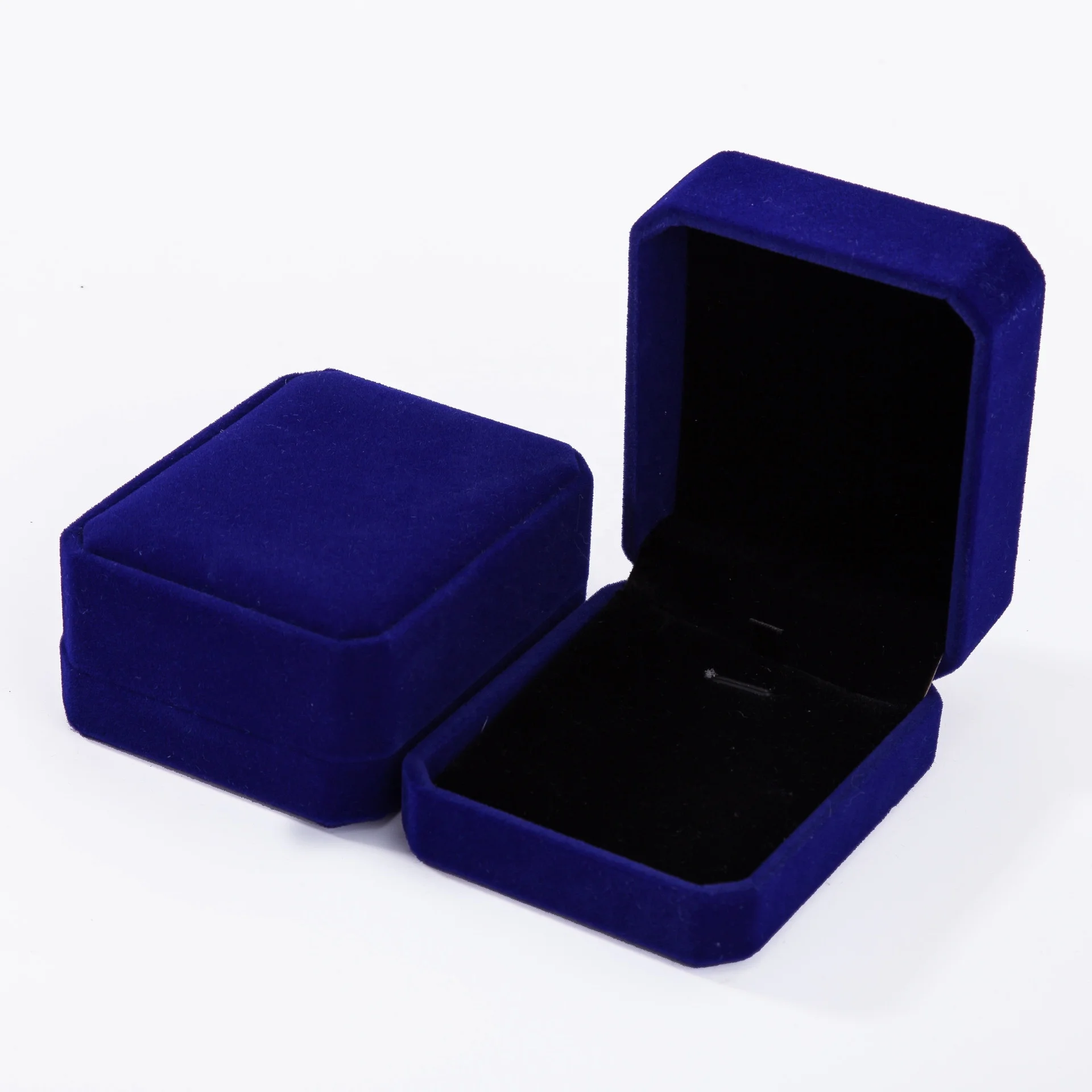 

Factory price luxury blue pink velvet jewelry box with logo for ring earring necklace bracelet bangle gift packaging, Red/gray/blue/pink