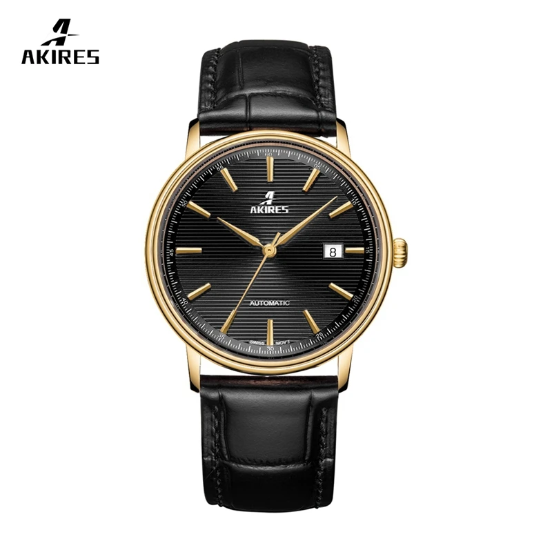 

Akires brand minimalist style eta 2824-2 visible movement mechanical watch man wrist sapphire glass automatic