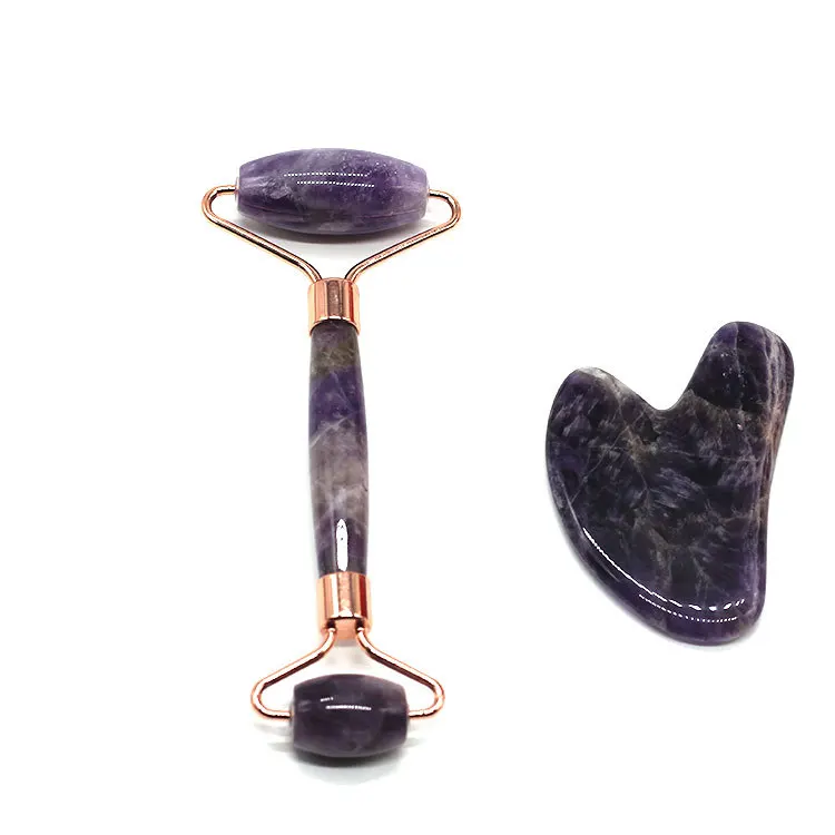 

Jade Roller Amethyst Jade Stone Facial Massage Roller Jade Eye Roller