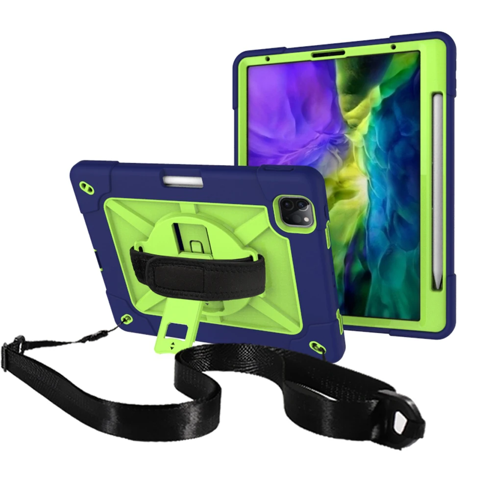 

Drop Tested Heavy Duty Silicone Protective Cover compatible with iPad Pro 11 Case 2020 & 2018 with Apple Pencil Holder