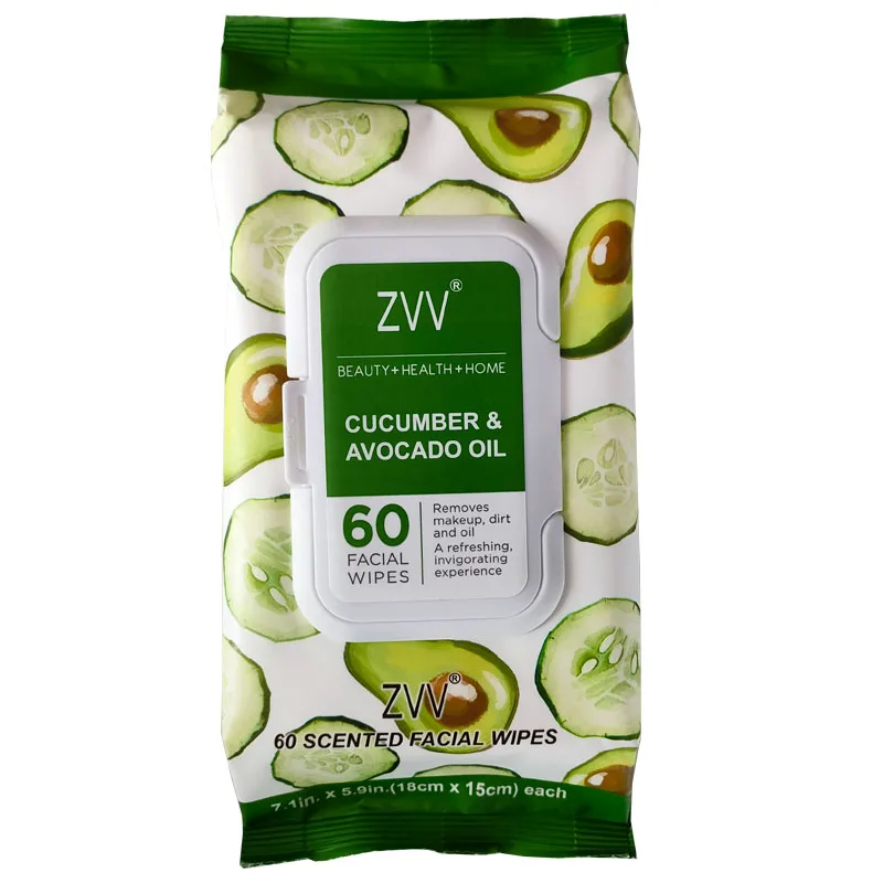 

wholesale the best private label sample organic oil free avocado extract sensitive skin facial Cleansing wipes