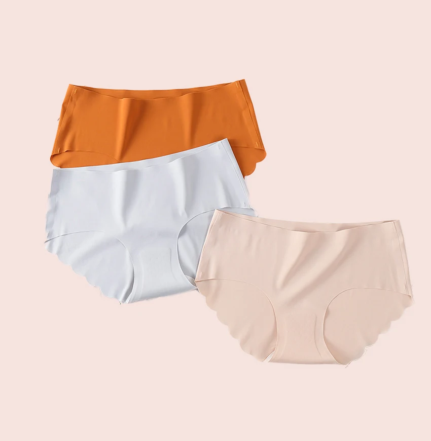 

Comfortable Soft latest hot selling Natural latex girls panties women's underwear, 3 colors