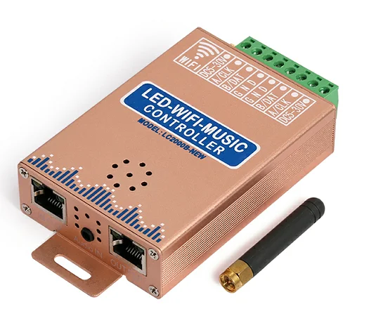 

LC2000B-New DC12-24V 2048points 252 inner patterns by Voice or Wifi Control RGB controller for led changing strip