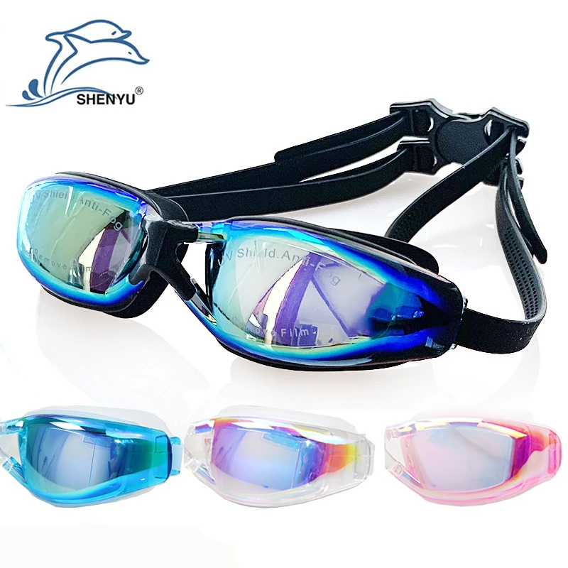 

mazon Myopia Advance Mirrored Optical silicone Swim Glasses Waterproof No Leaking Anti Fog UV Protection swimming goggles, Multi color