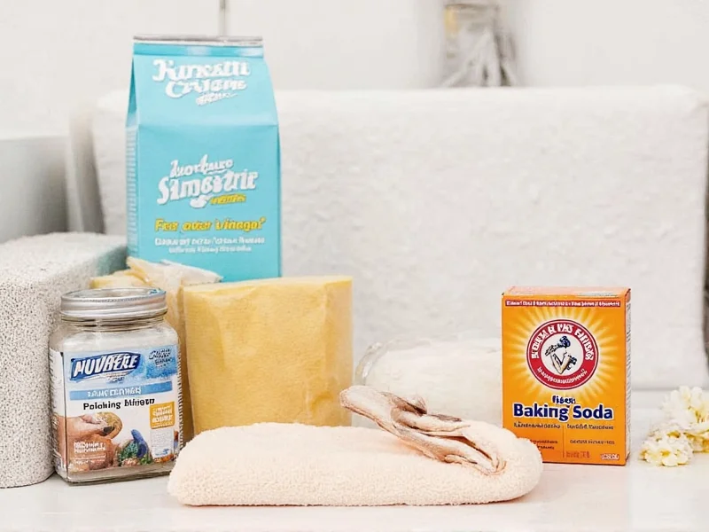 Homemade stain removal kit with vinegar and baking soda