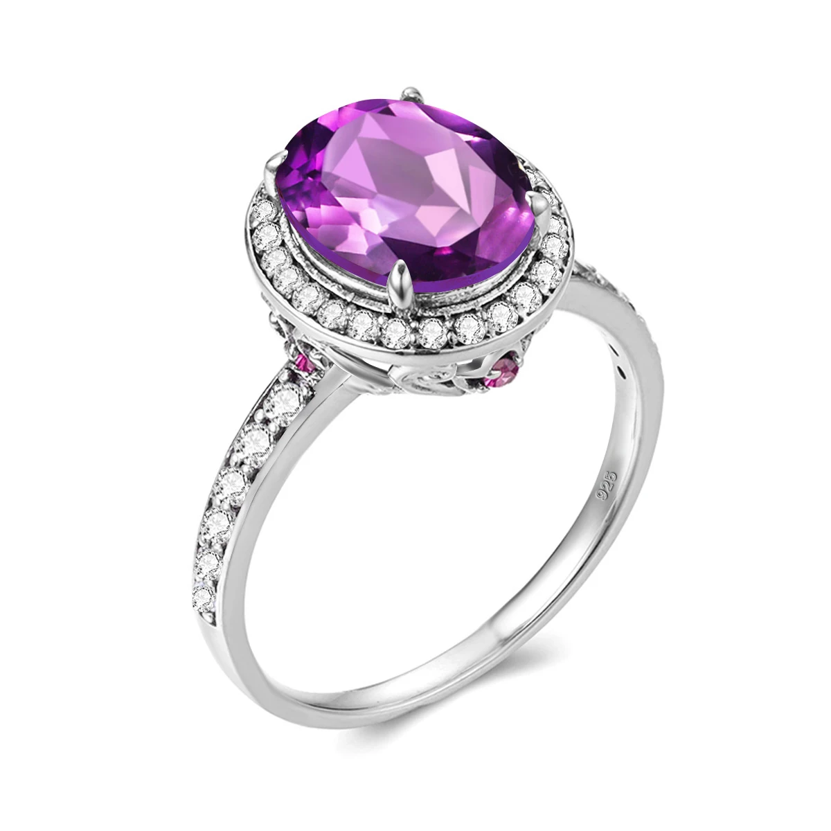 

Lovely Big Gemstone Finger Ring Jewelry Sterling Silver Rings for Women