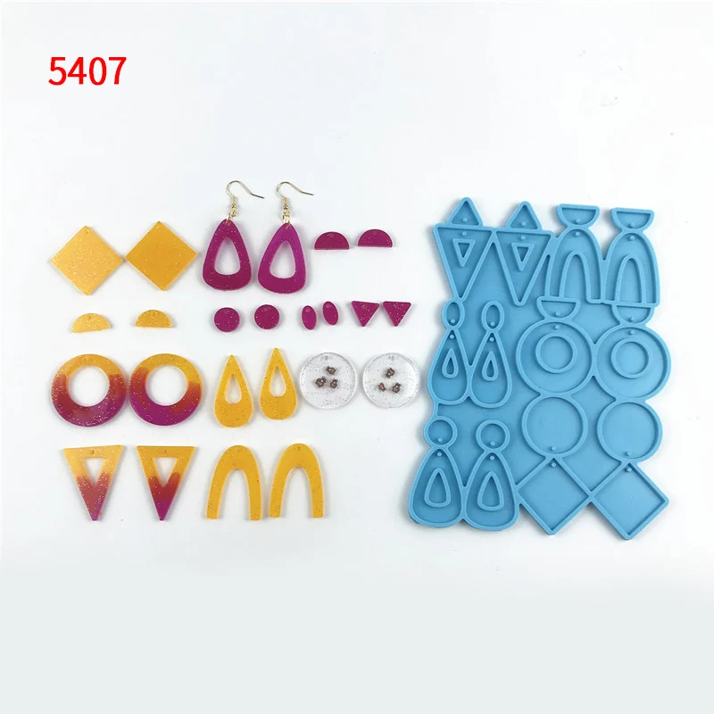 

5407 different shape Personal Decoration For women earring silicone resin mold, Random