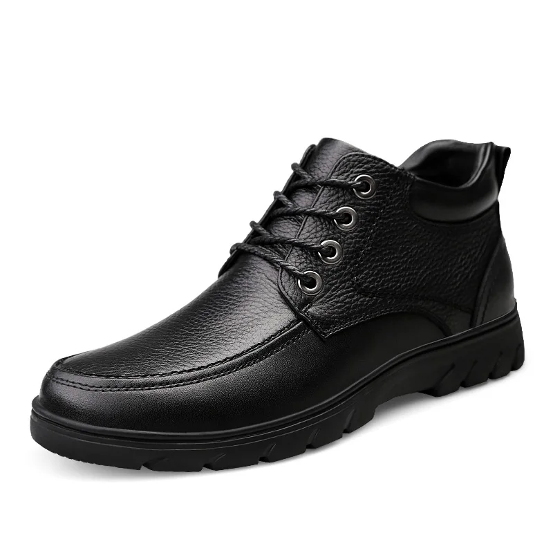 

Bank High Cut Shoes Leather Casual Handmade Semelle Epaisse genuine Leather Shoes For Men Aumento Altura Hombrw Yeni Stiller
