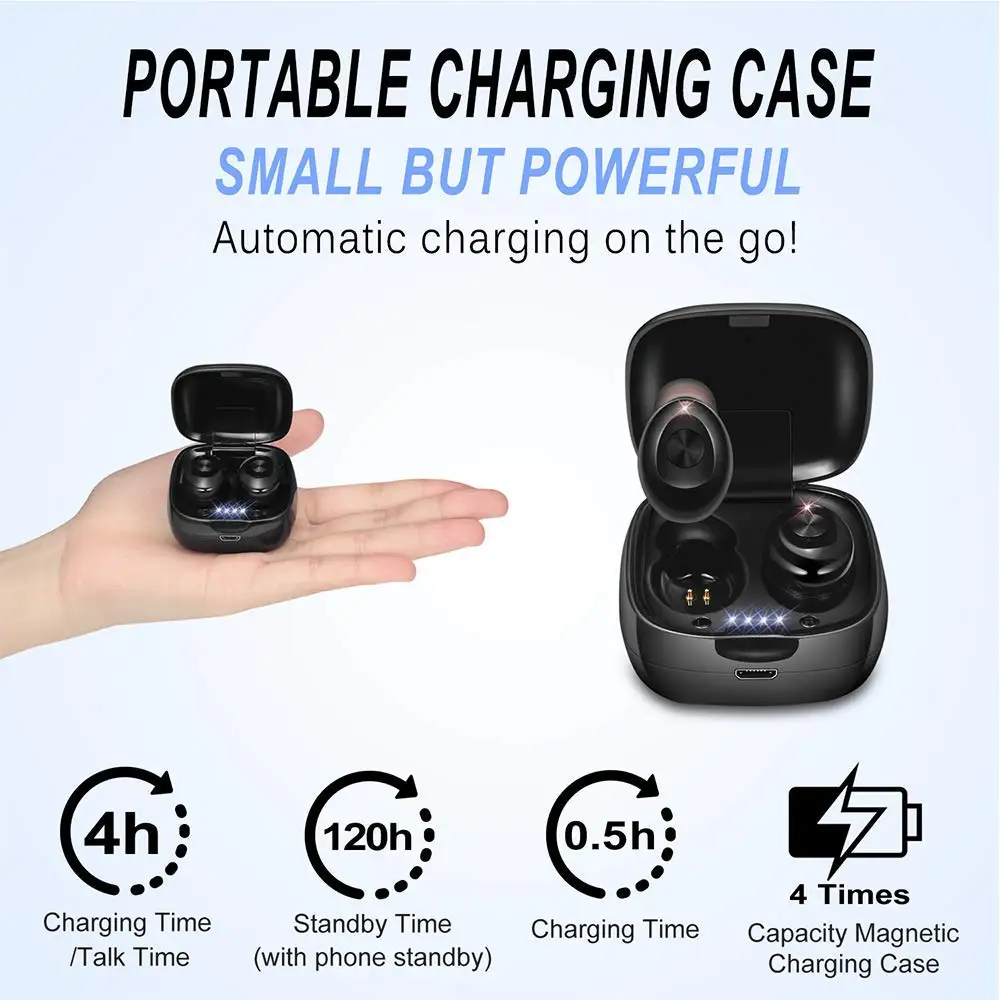 
mini Sport TWS earbuds portable charging case earphone game headphone 