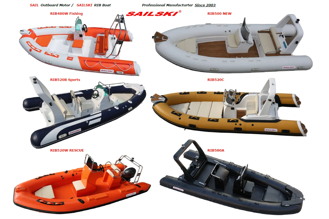 
SAILSKI fiberglass hull inflatable boat 2.3m to 7.6m 