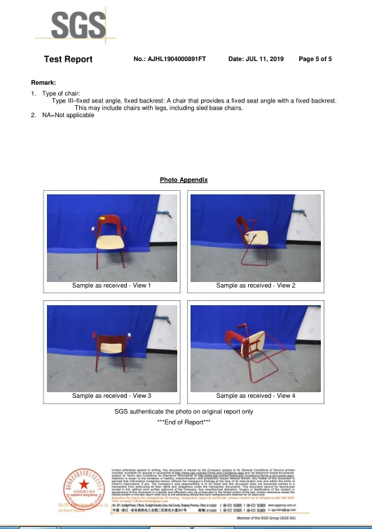 Ansi/bifma Standard Cheap Plastic Stainless Steel Office Arm Chair